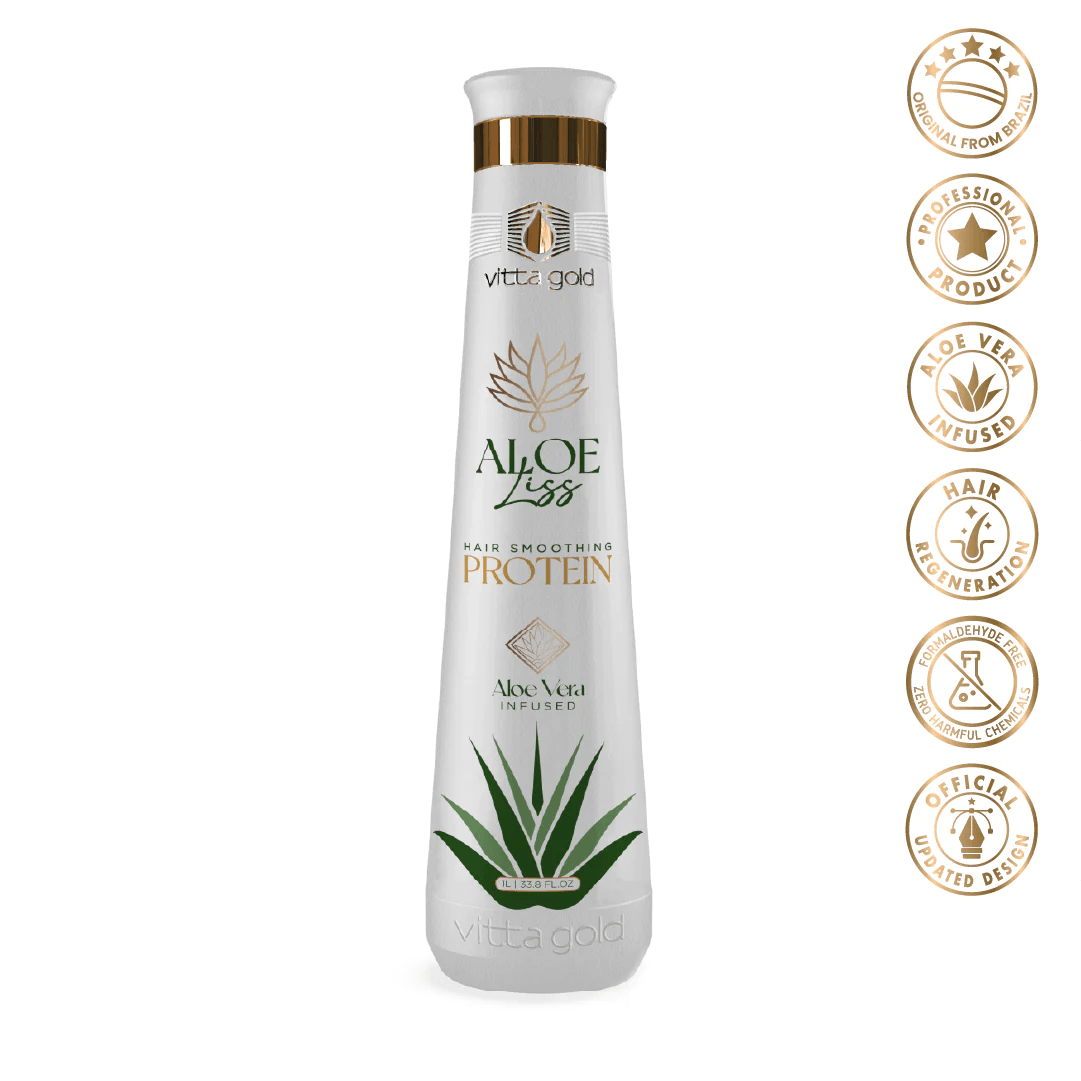 Aloe Liss™ Hair Straightening Protein 1L/1000ml (33.8 fl. oz) - Vitta Gold Cosmetics